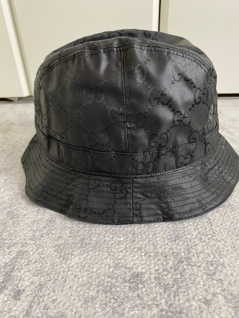 ヴィンテージ　GUCCI GGブラック バケットハット