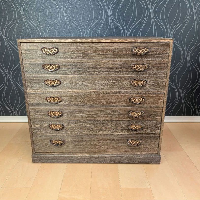 まめ　焼桐 着物箪笥 桐たんす ７段 桐箪笥 着物 衣装箱