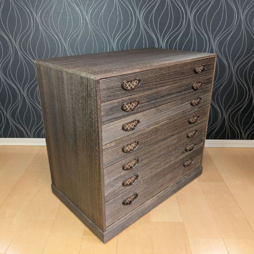 まめ　焼桐 着物箪笥 桐たんす ７段 桐箪笥 着物 衣装箱