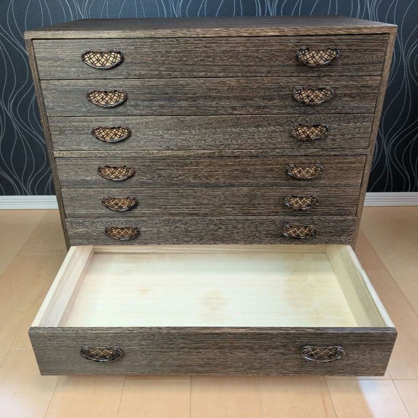 まめ　焼桐 着物箪笥 桐たんす ７段 桐箪笥 着物 衣装箱