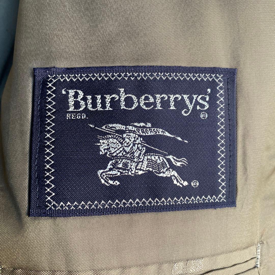 【美品】Burberrys バーバリー ダブルプレスト テーラードジャケット 銀