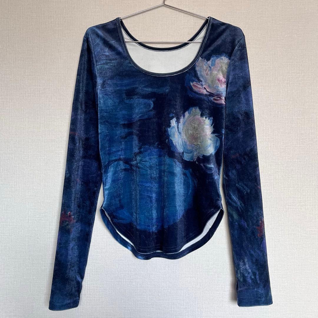 sahara　Velour Art Print Topベロアアートプリントトップ