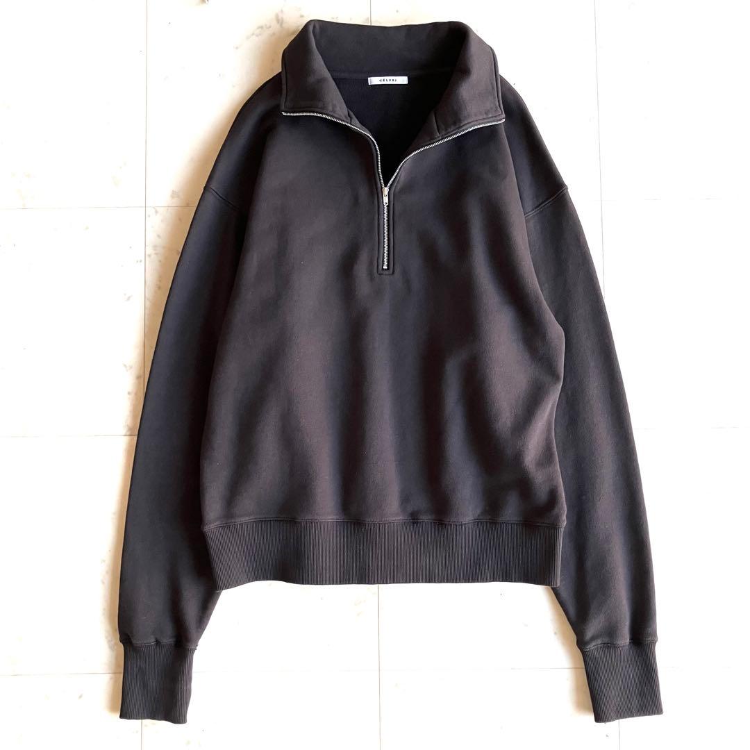 Deuxieme Classe CELERI セルリハーフジップ スウェット