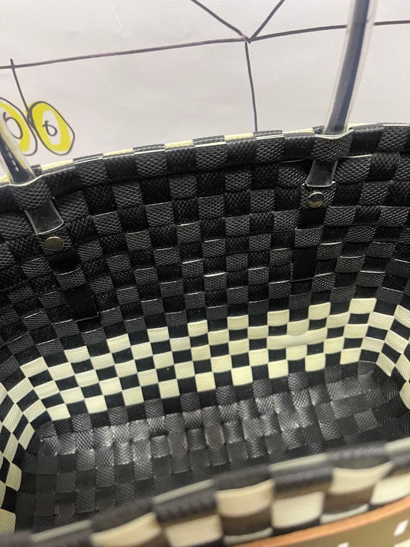 MARNI チェッカー柄 かごバッグ