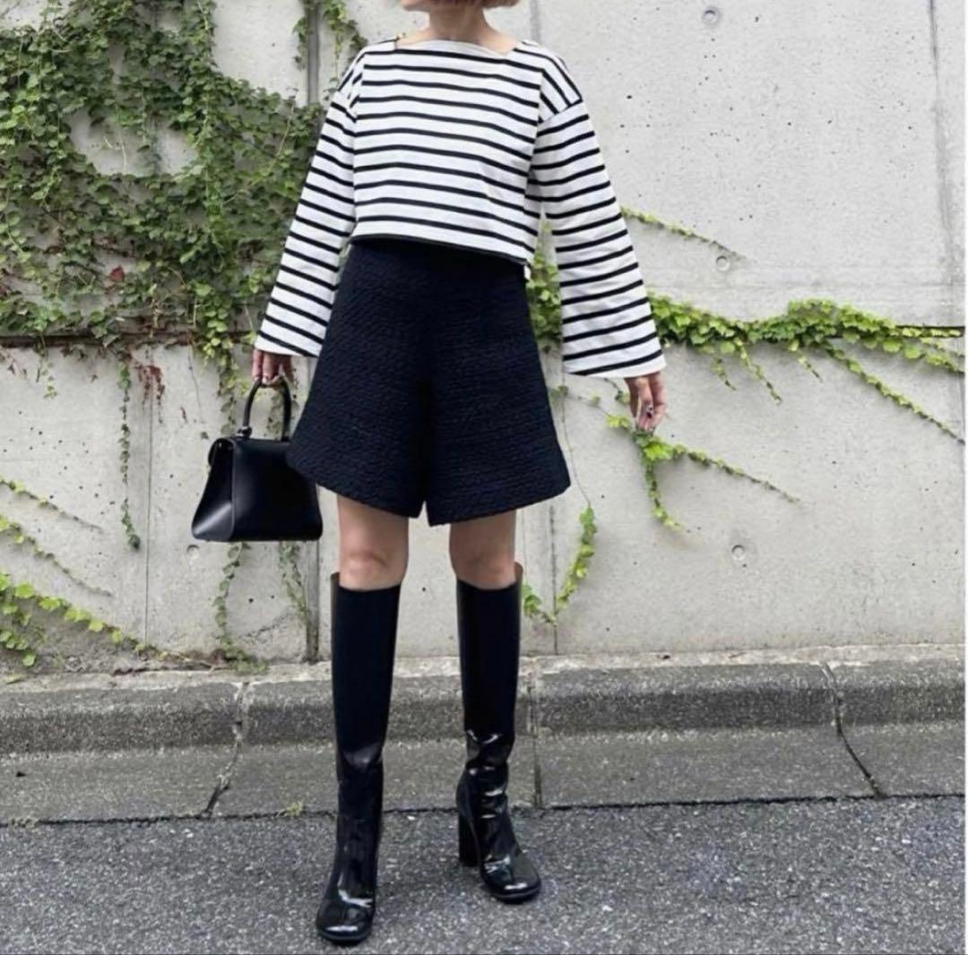 美品　シーニュ cygne ツイード ショートパンツ 黒　joelleサイズ0