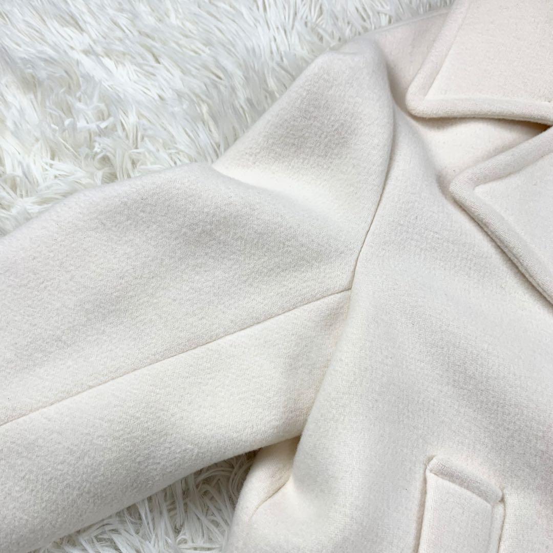 SNIDEL スナイデル　ウールショートＰコート　アイボリー　サイズ1 M相当