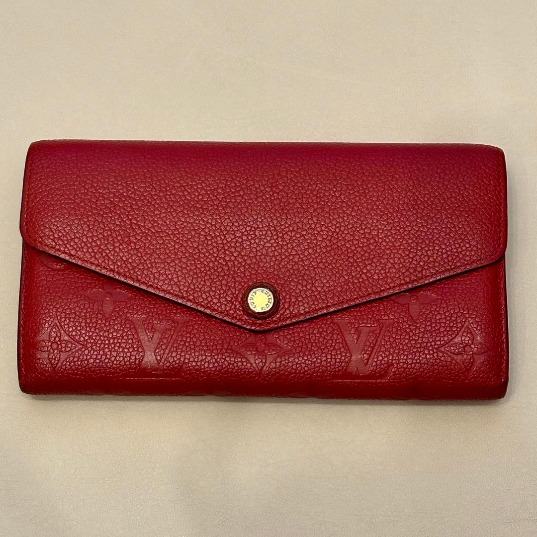 き*こ様 ルイヴィトン財布　モノグラムアンプラント　ポルトフォイユサラ　赤