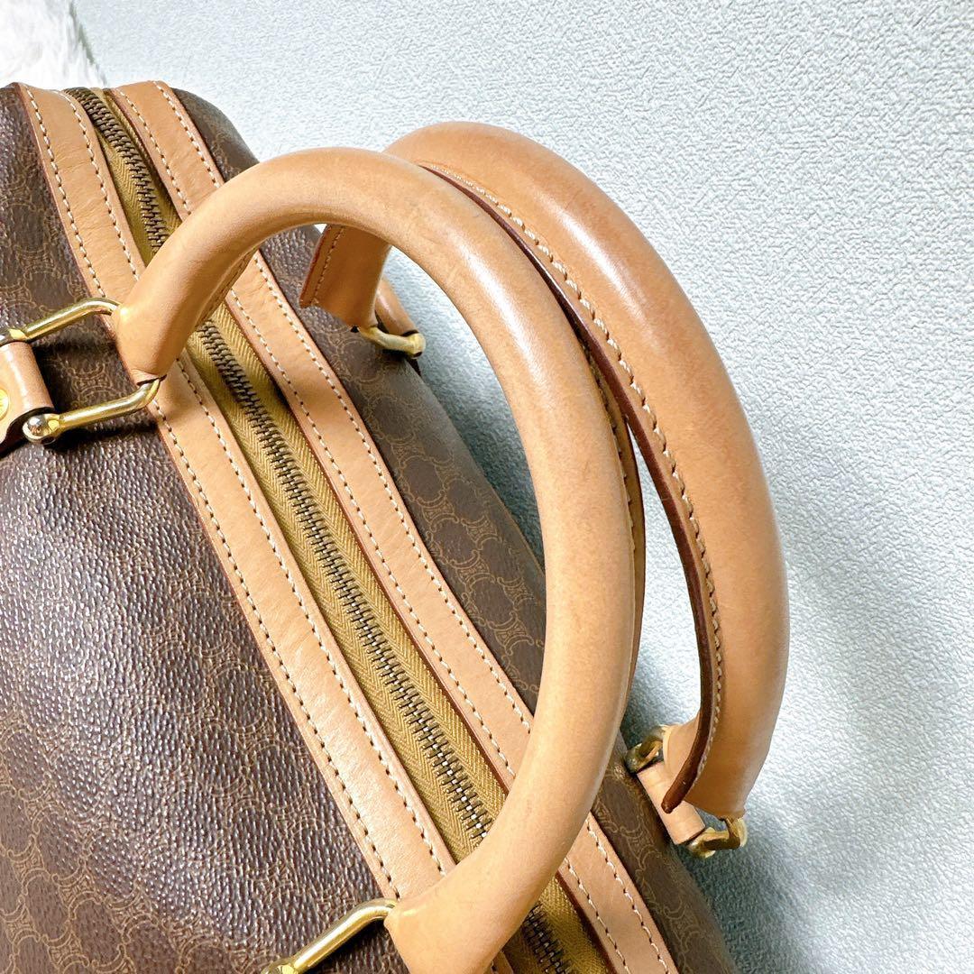 美品 セリーヌ ボストンバッグ 2way ショルダーバッグ トリオンフ マカダム