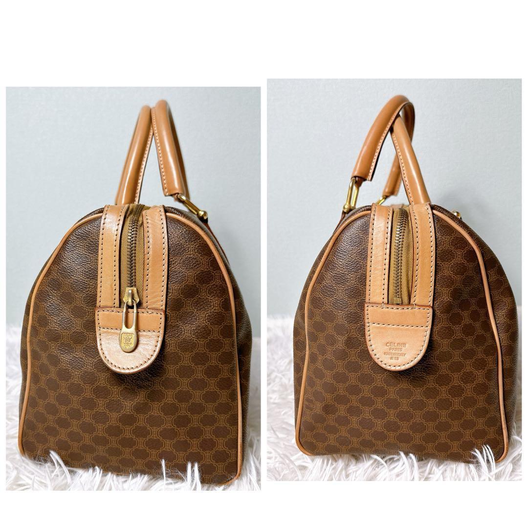 美品 セリーヌ ボストンバッグ 2way ショルダーバッグ トリオンフ マカダム