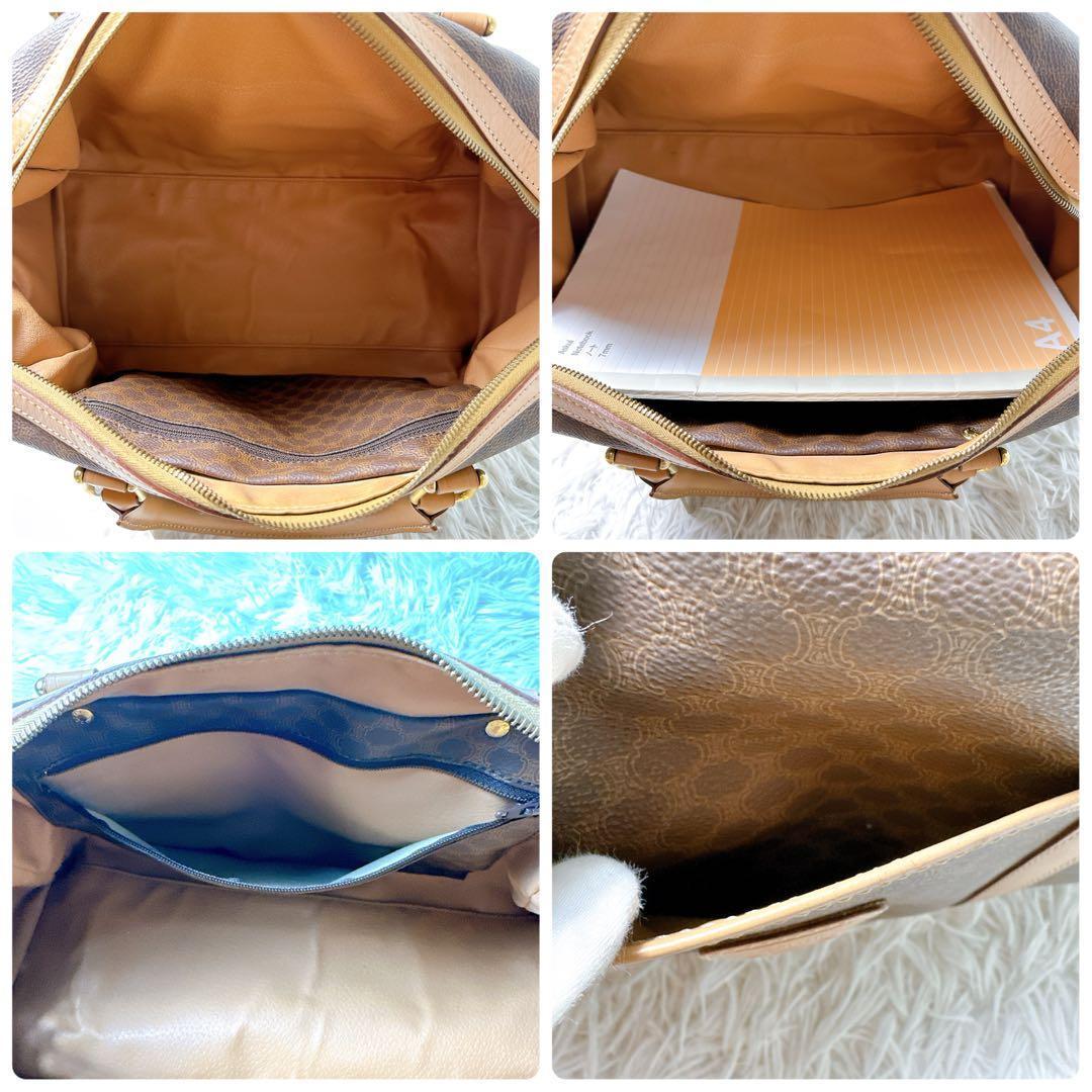 美品 セリーヌ ボストンバッグ 2way ショルダーバッグ トリオンフ マカダム