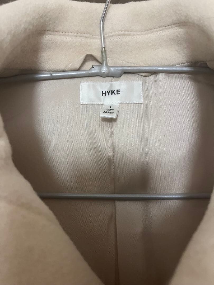 HYKE アイボリー ウールピーコート Sサイズ