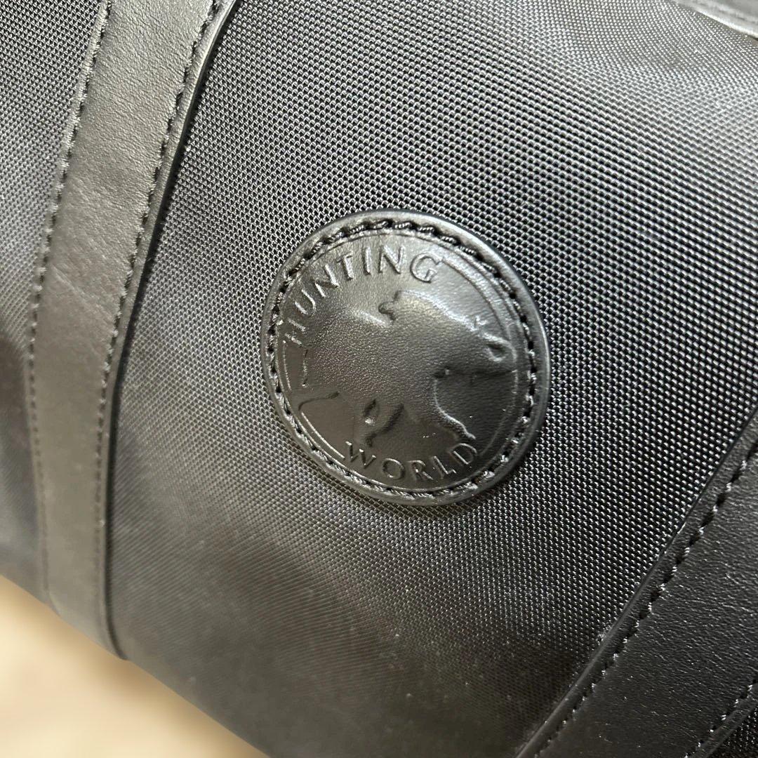 【美品】ハンティングワールド ×ベンツ ボストンバッグ　2way 大容量　黒