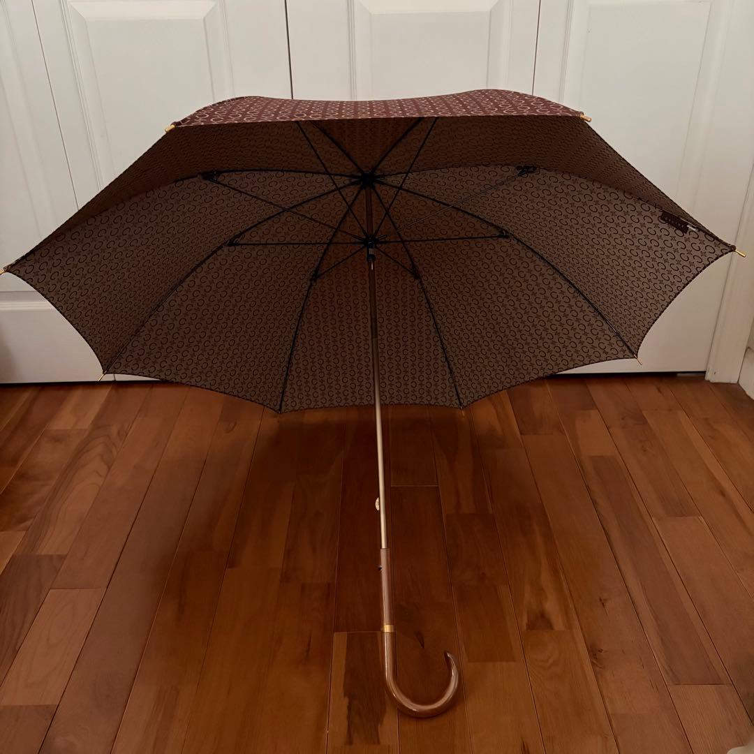 【極美品】CELINE セリーヌ マカダム柄 長傘 ブラウン 軽量