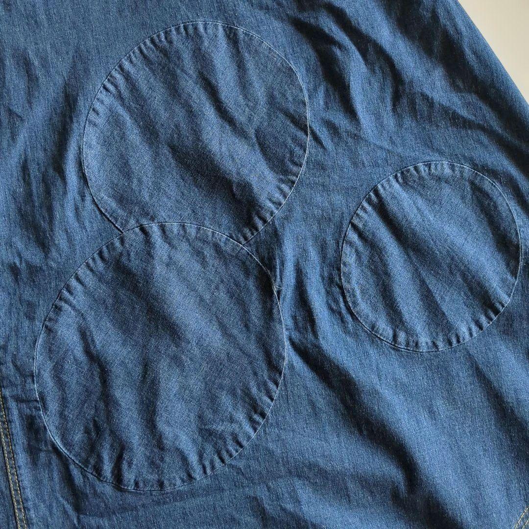 i+mu センソユニコ ロングワンピース インディゴ フレア ゆったり 40