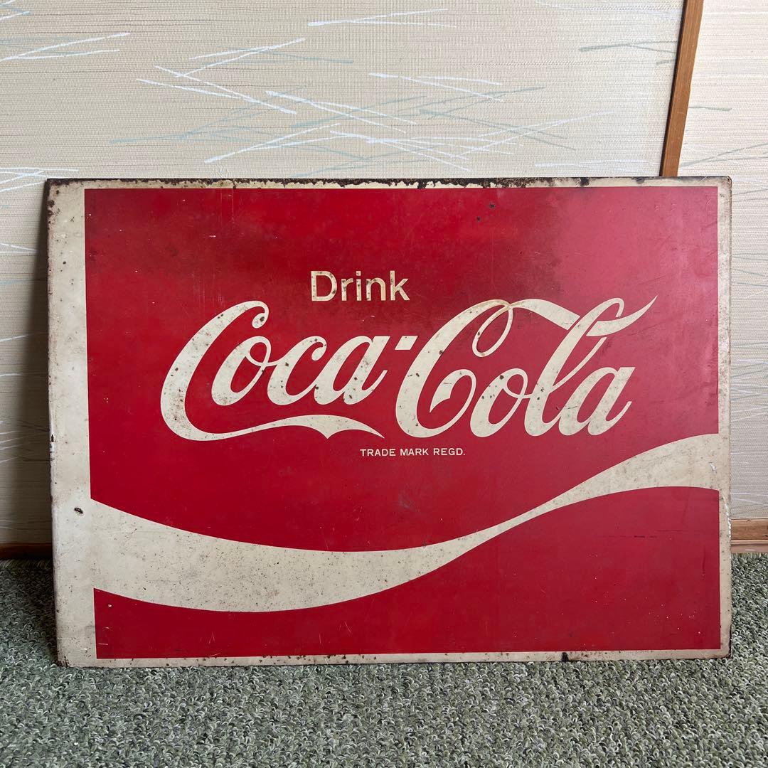 レトロ看板　昭和　コカコーラ看板　アンティーク雑貨