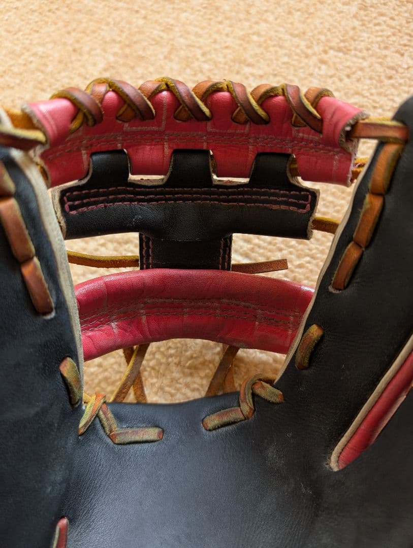 ZETT 軟式用グローブ ホワイト/ピンク/ブラック