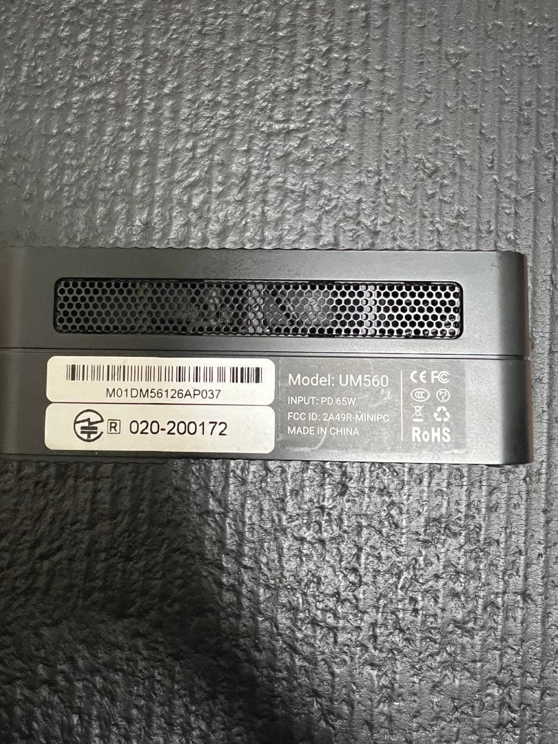 ミニPC minisforum AMD Ryzen 5 5625U 16GB+256GB