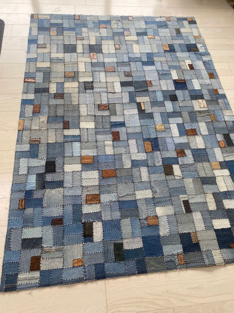 アスプルンド　パッチワークデニムラグ