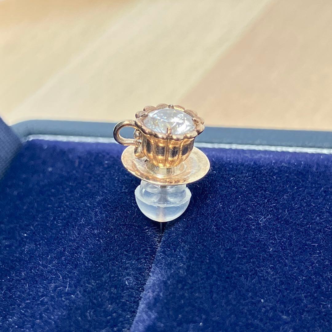 【K10】ティーカップ ピアス 【Q-pot】
