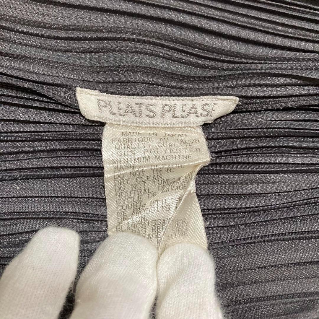 美品✨ プリーツプリーズ ノースリーブ ロングカーディガン ジレ グレー 2