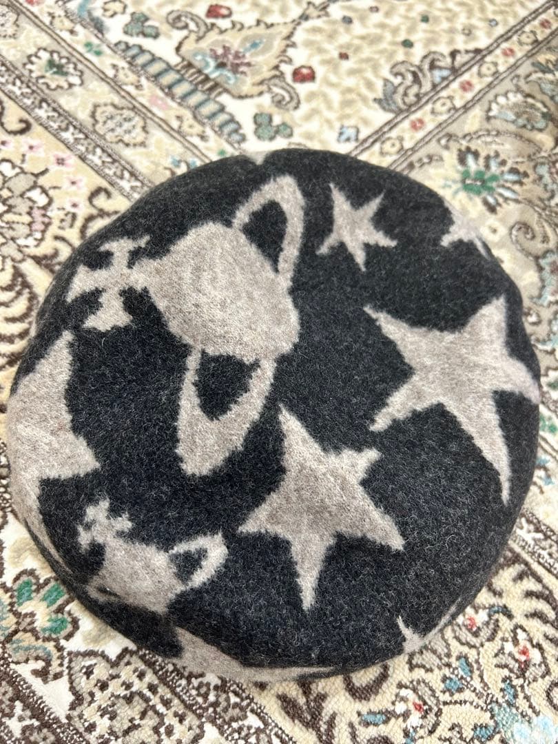 新品★ヴィヴィアンウエストウッド★ORBS AND STARSバスクベレー帽★黒