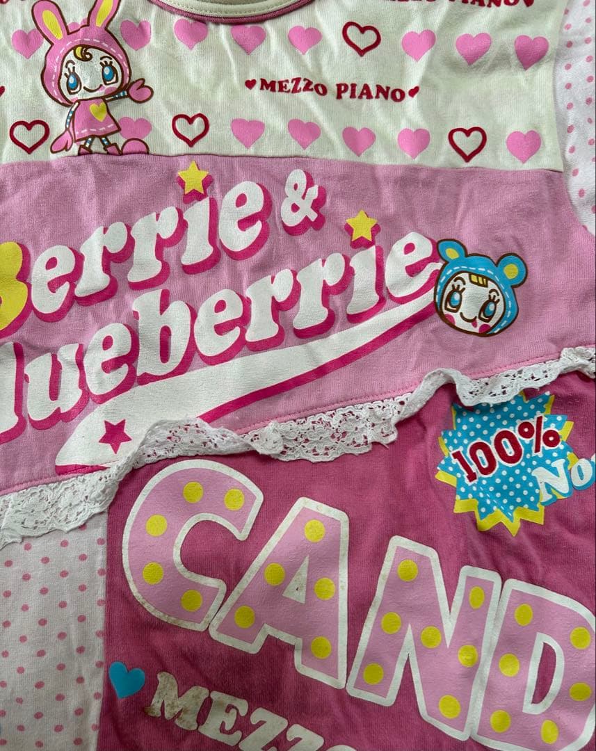 d*3様 MEZZO PIANO ハートプリント Tシャツ