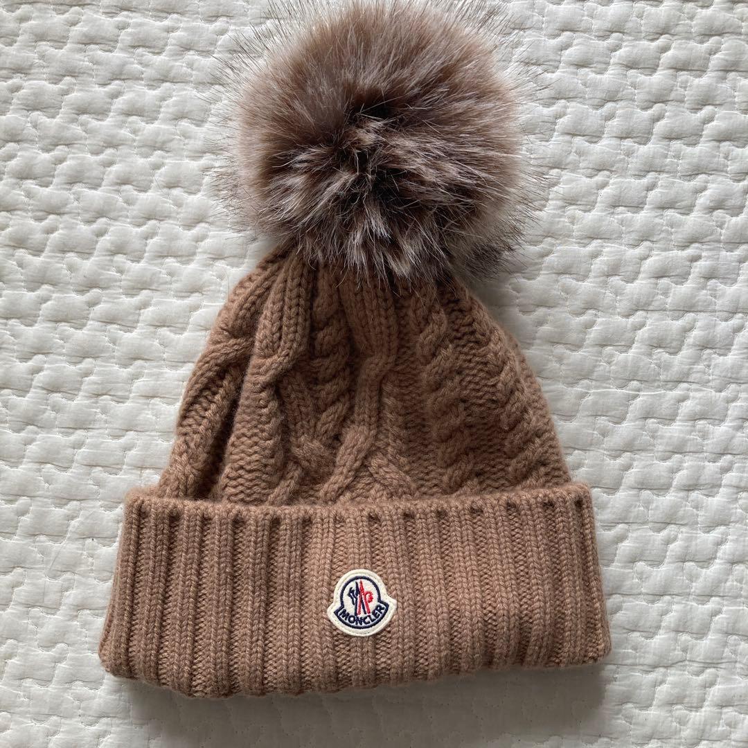 MONCLER ニット帽　ビーニー　正規品　カシミヤ30%