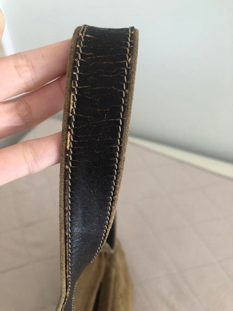 LOEWE ロエベ　ヴィンテージ　スエード　ショルダーバッグ　アナグラム