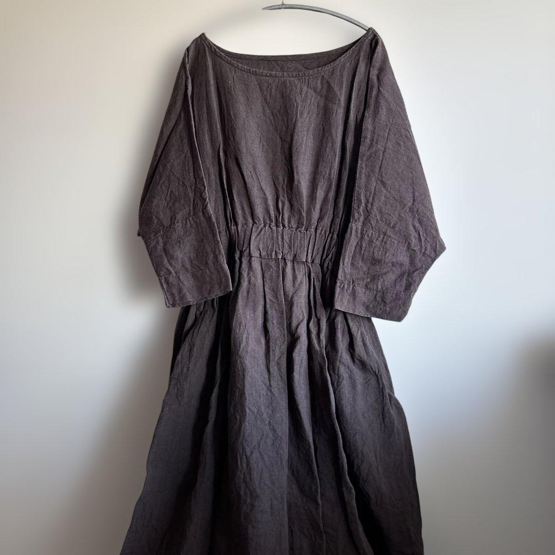 ヤンマ産業　Xラインワンピース　焦茶