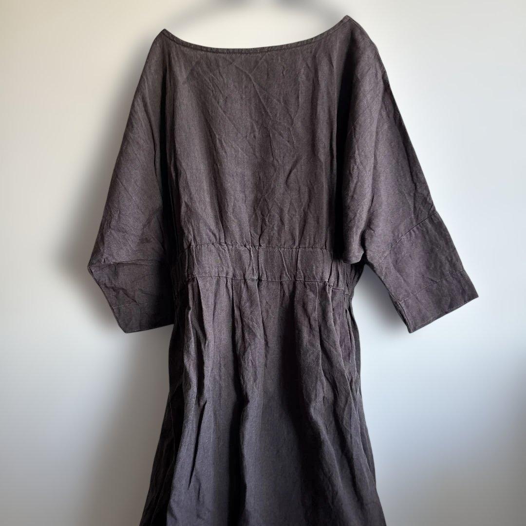 ヤンマ産業　Xラインワンピース　焦茶