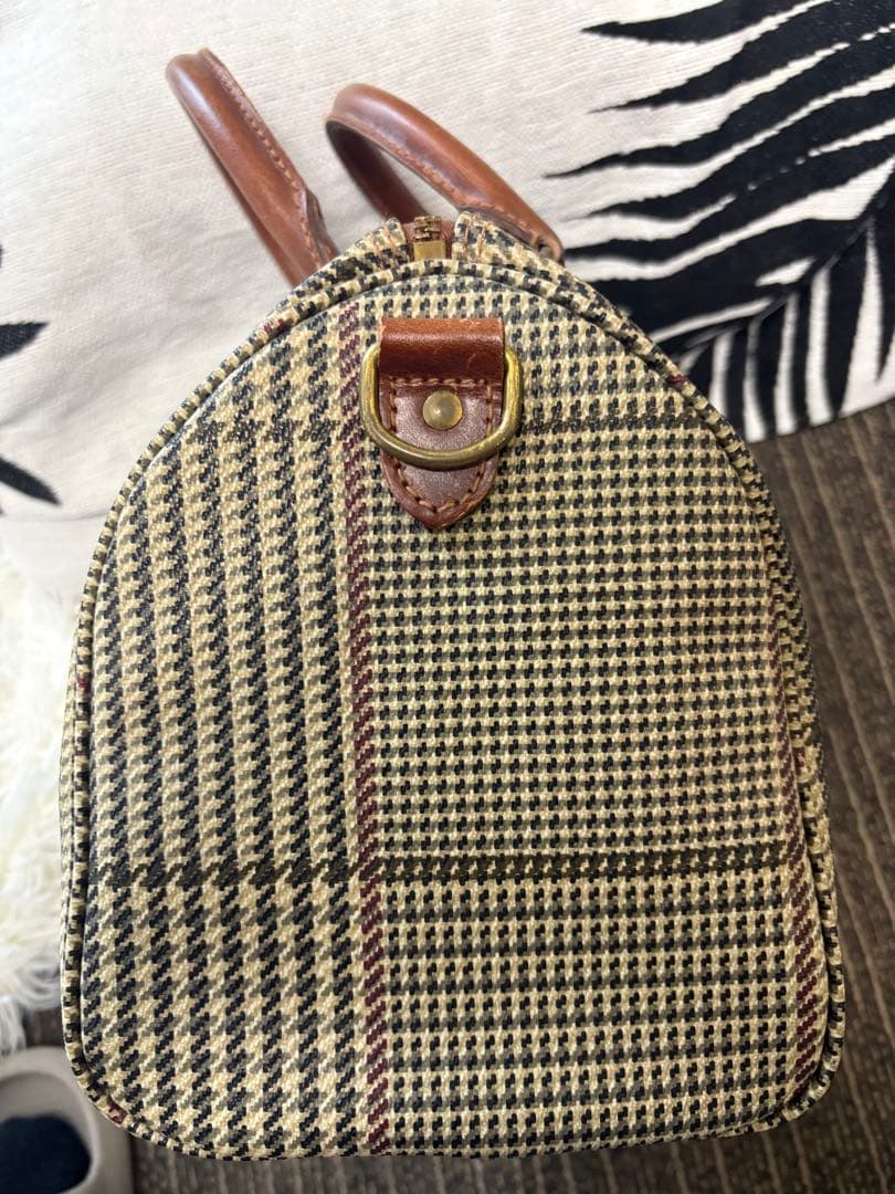 ラルフローレン ミニボストンバッグ チェック柄