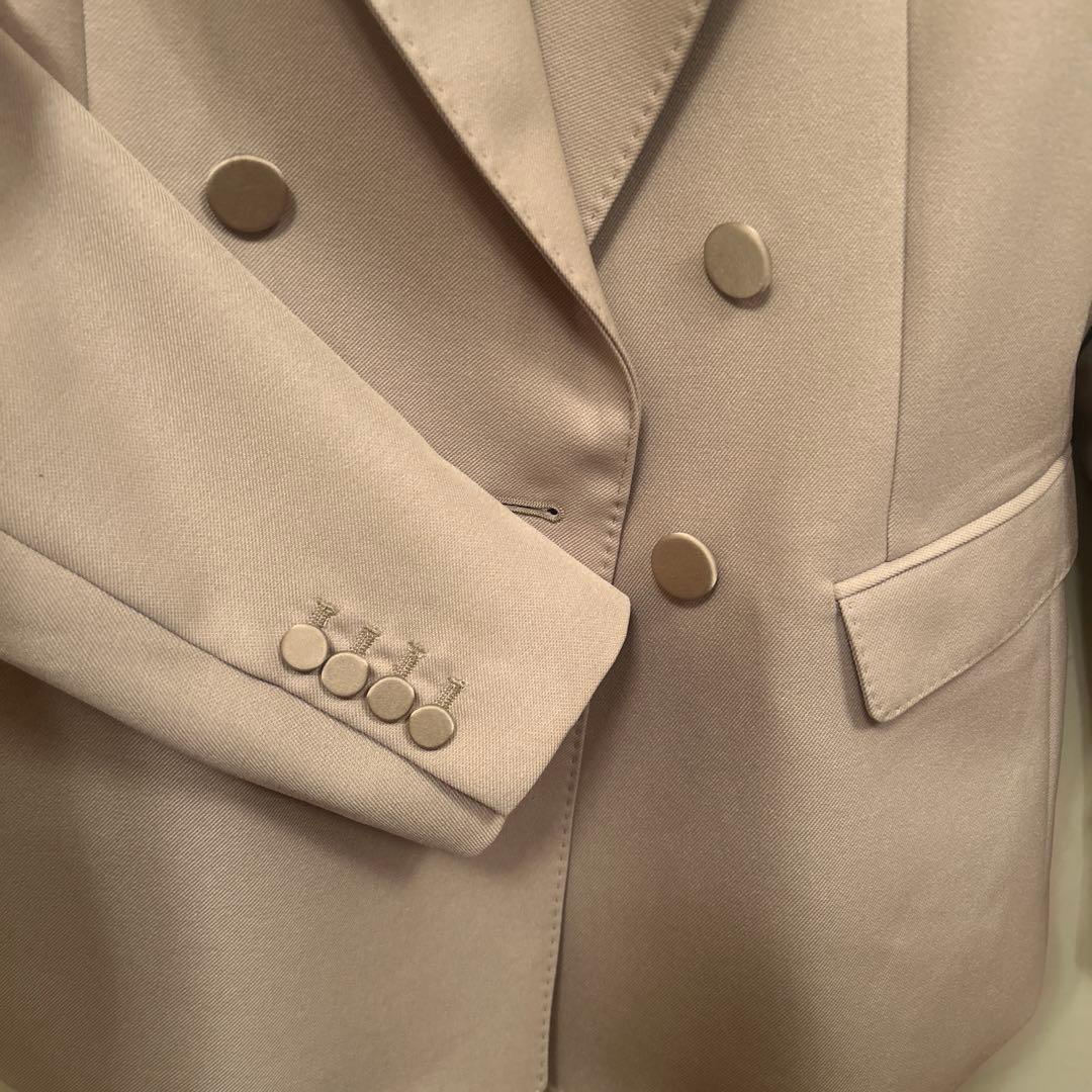 sheller ベージュ ダブルブレストジャケット