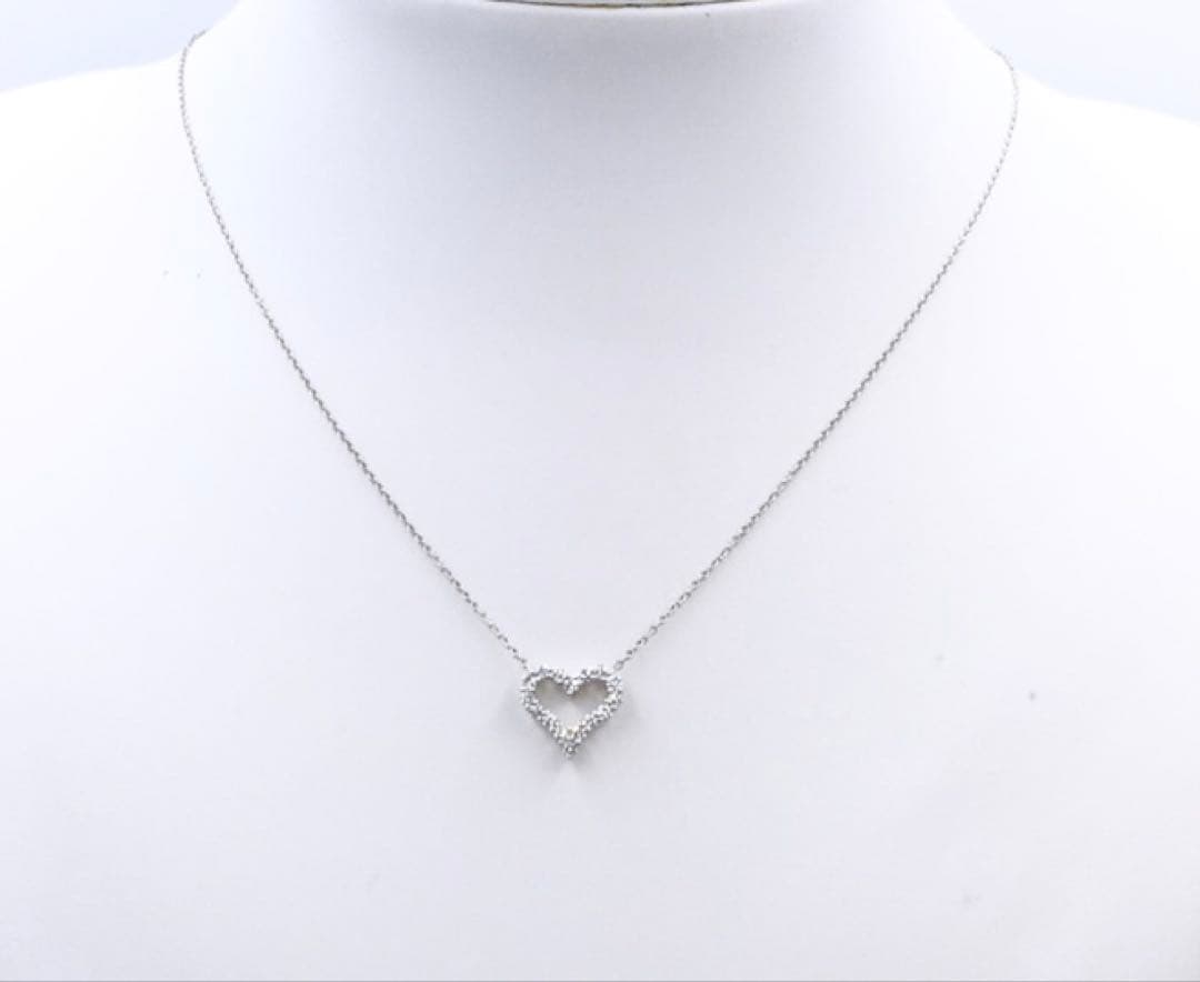 ティファニー　センチメンタルハート　ミニ　ダイヤモンド　ペンダントネックレス
