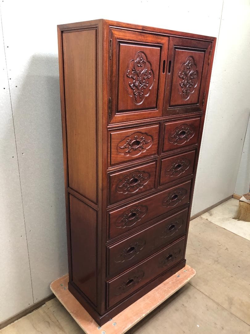 無垢材 チェスト 木製 収納家具 洋服タンス　アンティーク 　250309-3