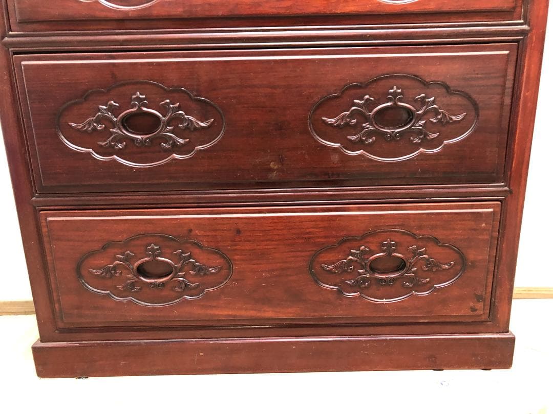 無垢材 チェスト 木製 収納家具 洋服タンス　アンティーク 　250309-3