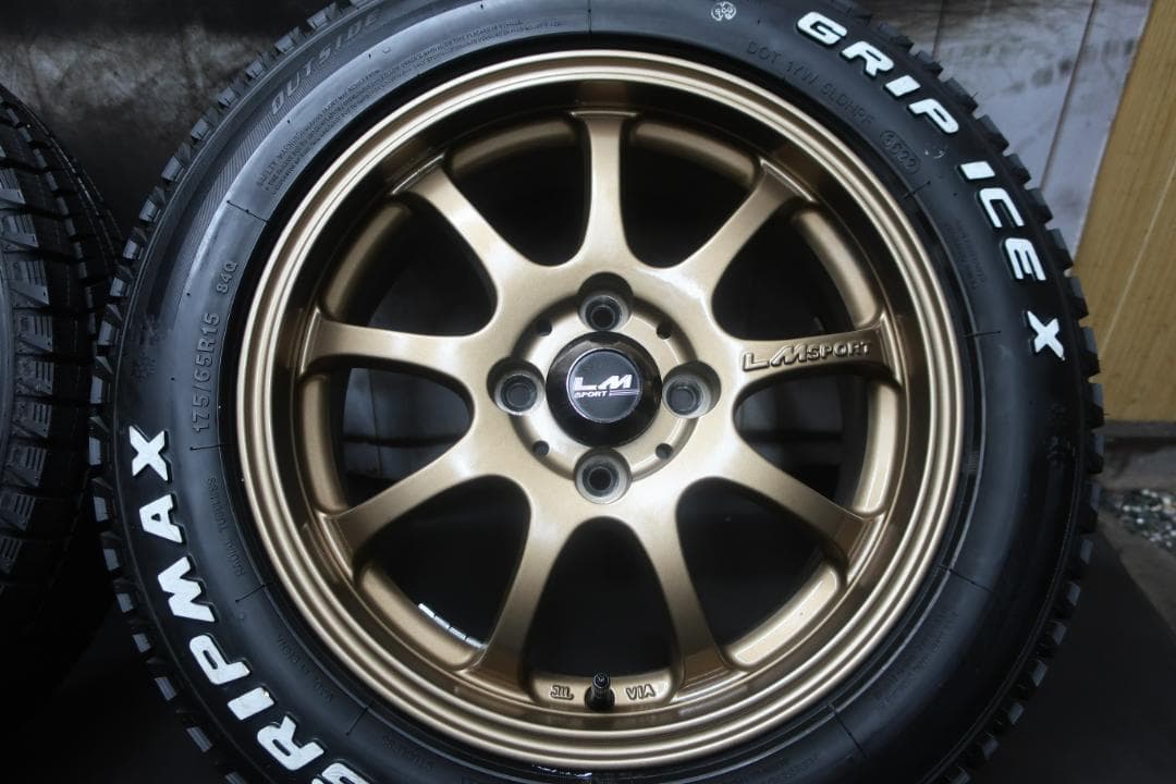 スタッドレス GRIPICE 175/65R15 バリ溝 お洒落 LMSPORT