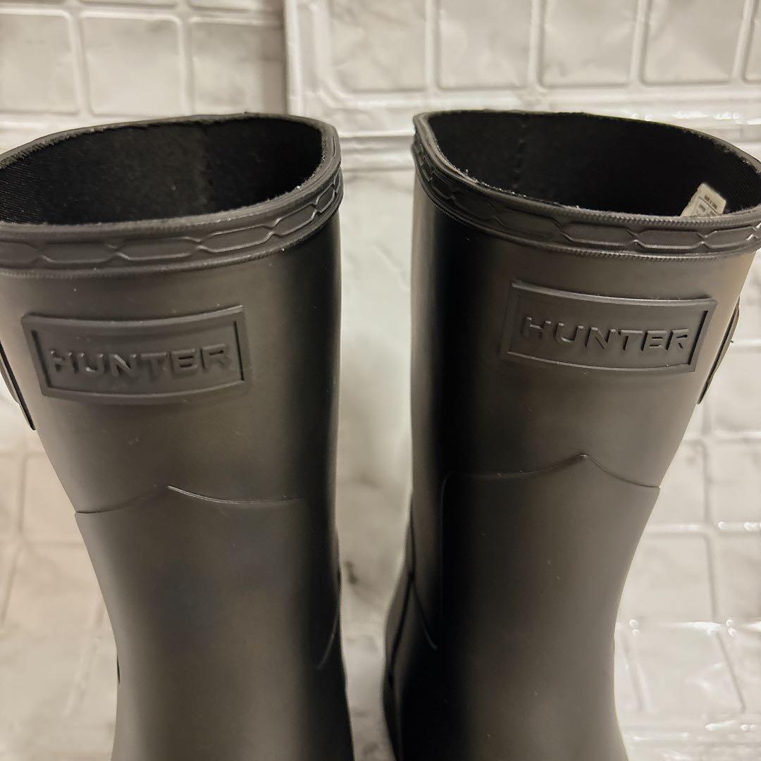 HUNTER ハンター　レインブーツ　23cm 黒　ブラック　ショート