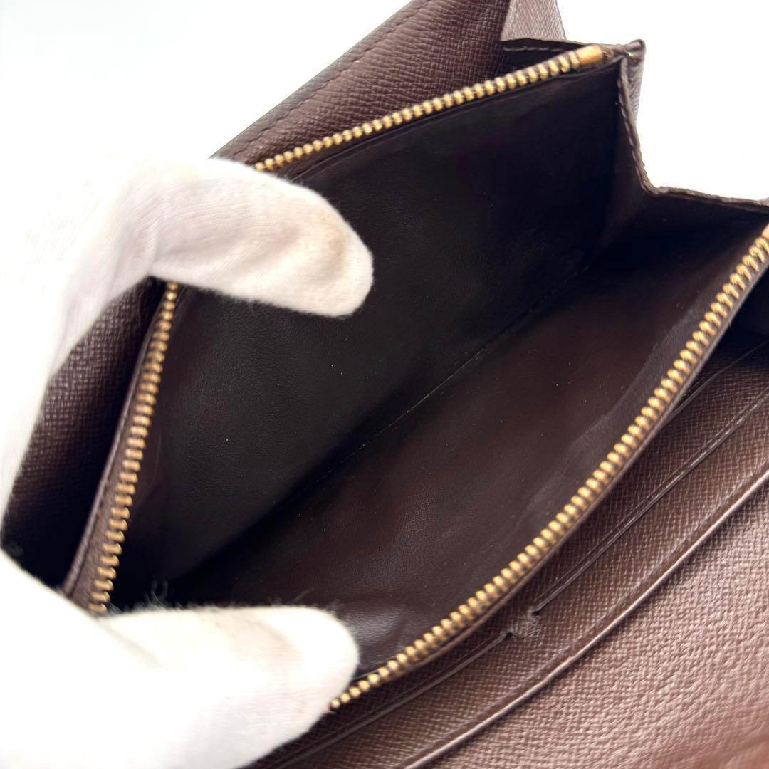 【美品】ルイヴィトン　ダミエ　エベヌ　サラ　長財布　財布　カード10枚