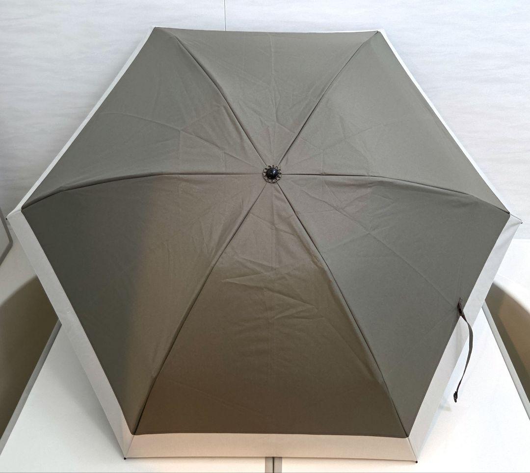 サンバリア100　折りたたみ日傘 ３段折　モスグレー　3回使用
