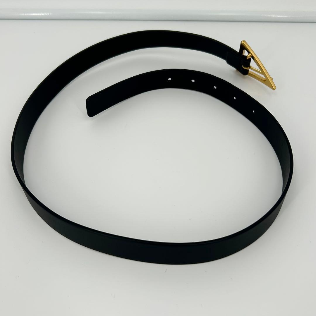 M*o様 未使用級✨ボッテガヴェネタ ベルト トライアングル ゴールド ブラック