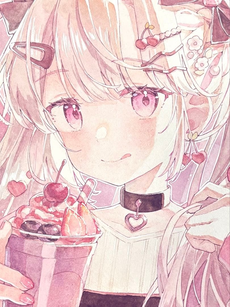 手描きイラスト　オリジナルイラスト　アナログ　大色紙