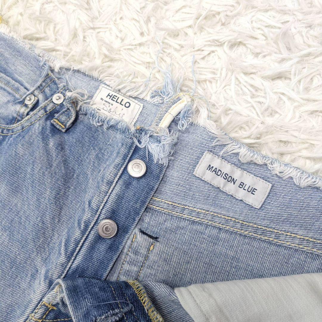 マディソンブルー 5POCKET DENIM MINI SKIRT ダメージ加工