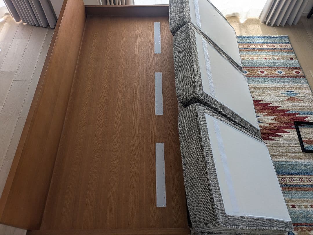 aka【Unico】アルベロ ソファ 3人掛け チークカラー × ベージュ