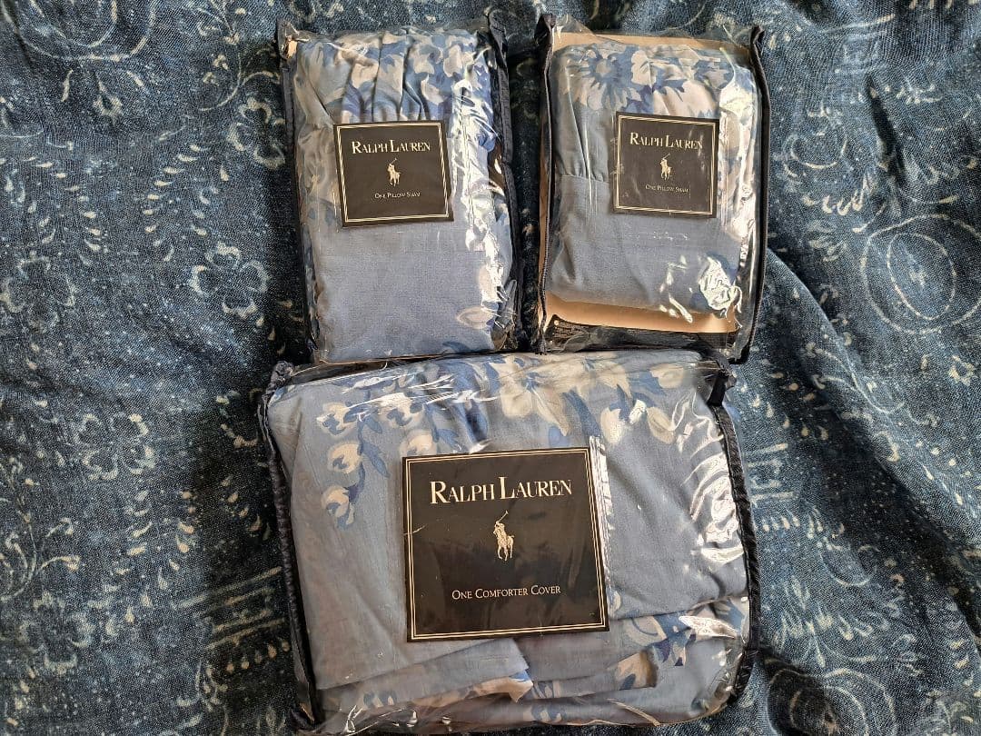 ラルフローレン　コンフォーター＆ピローシャム　セット　クイーン