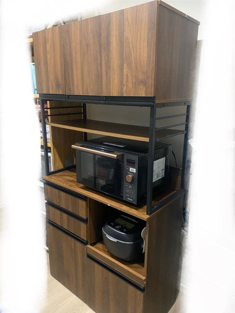 木目食器棚 90cm