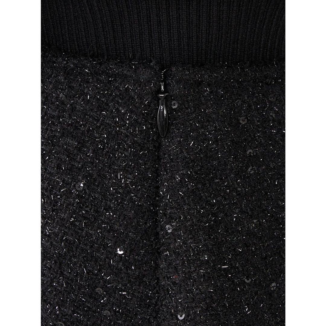 スパンコールツイードミニスカート