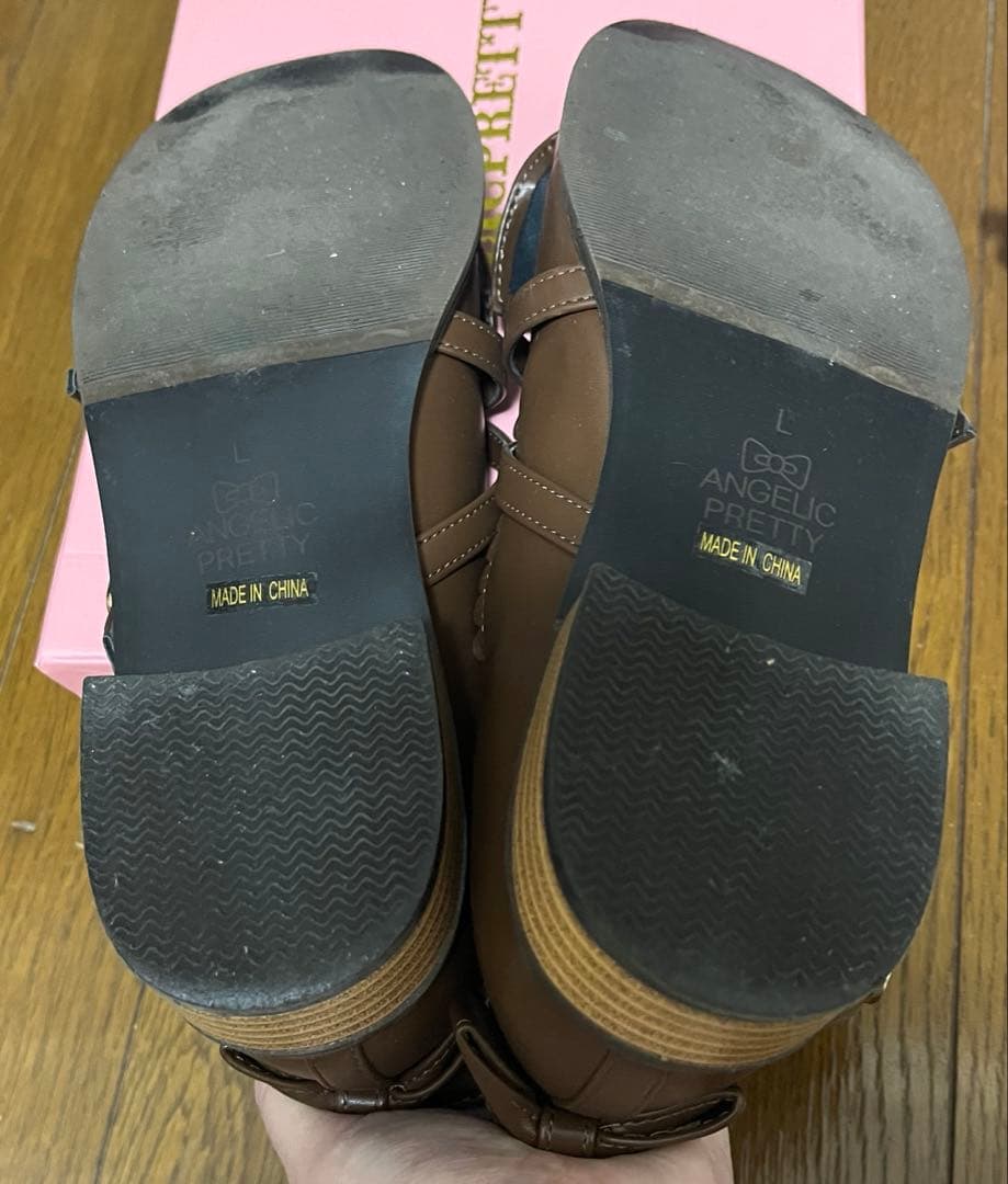 LサイズのTea Party Shoes(ブラウン)