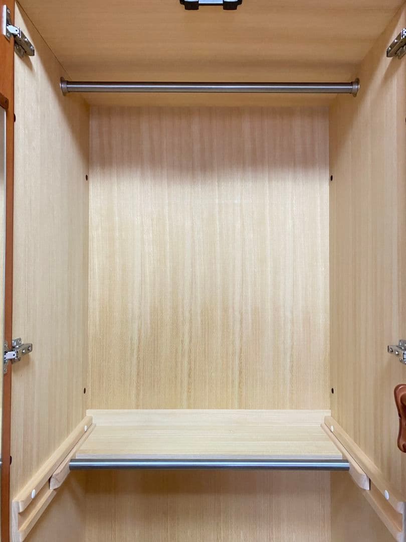 洋服タンス　ミラー付き　天然木　洋タンス　箪笥　二段