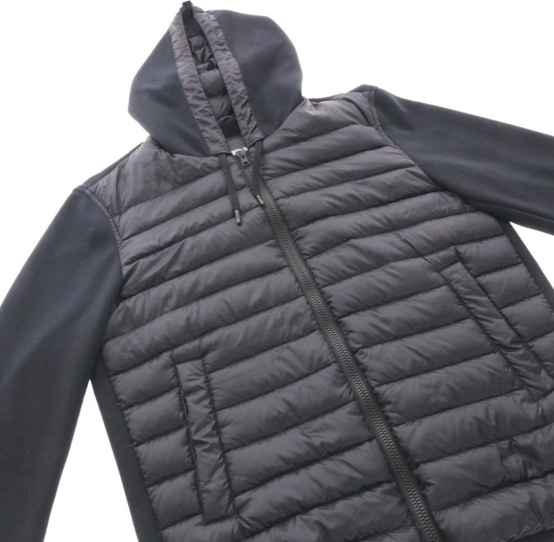 ★美品/HERNOヘルノハイブリッドダウンパーカー/黒ブラック/サイズ46M程度