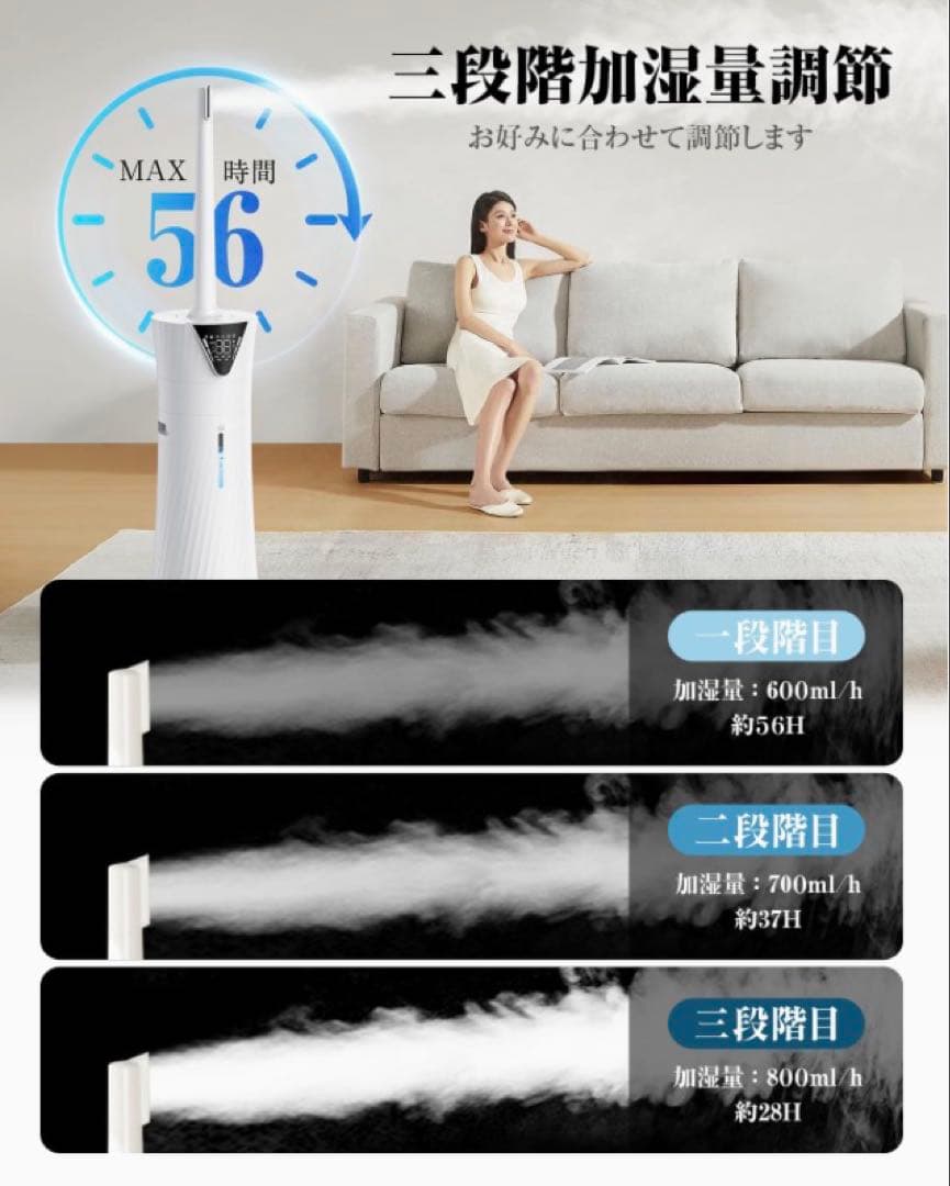 ❤️大特価❤️ 加湿器　17L 大容量　湿度設定　UVライト除菌　空気洗浄